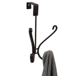Load image into Gallery viewer, Home Basics Over the Door Double  Hanging Hook with Rounded Knobs, Bronze $4.00 EACH, CASE PACK OF 6
