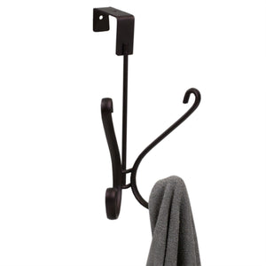 Home Basics Over the Door Double  Hanging Hook with Rounded Knobs, Bronze $4.00 EACH, CASE PACK OF 6
