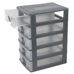 Load image into Gallery viewer, Home Basics 5 Tier Plastic Drawer Organizer, Grey $4.00 EACH, CASE PACK OF 12
