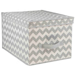 Load image into Gallery viewer, Home Basics Chevron Storage Box $5.00 EACH, CASE PACK OF 12
