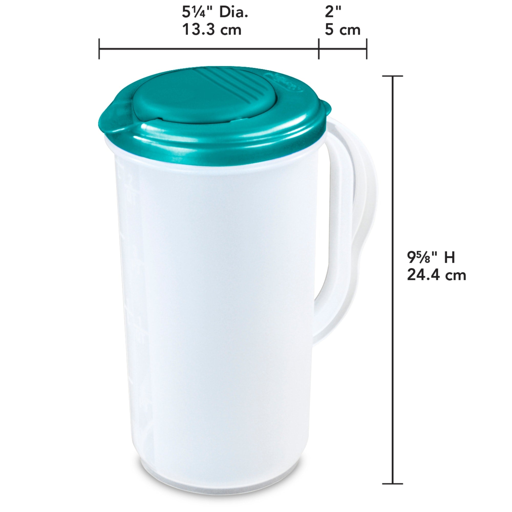 Sterilite 2 Qt. Plastic Pitcher, Blue $3.00 EACH, CASE PACK OF 6