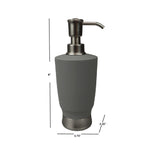 Load image into Gallery viewer, Home Basics Rubberized Plastic Countertop Soap Dispenser, Grey $5.00 EACH, CASE PACK OF 12
