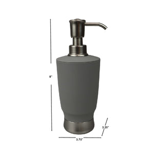 Home Basics Rubberized Plastic Countertop Soap Dispenser, Grey $5.00 EACH, CASE PACK OF 12