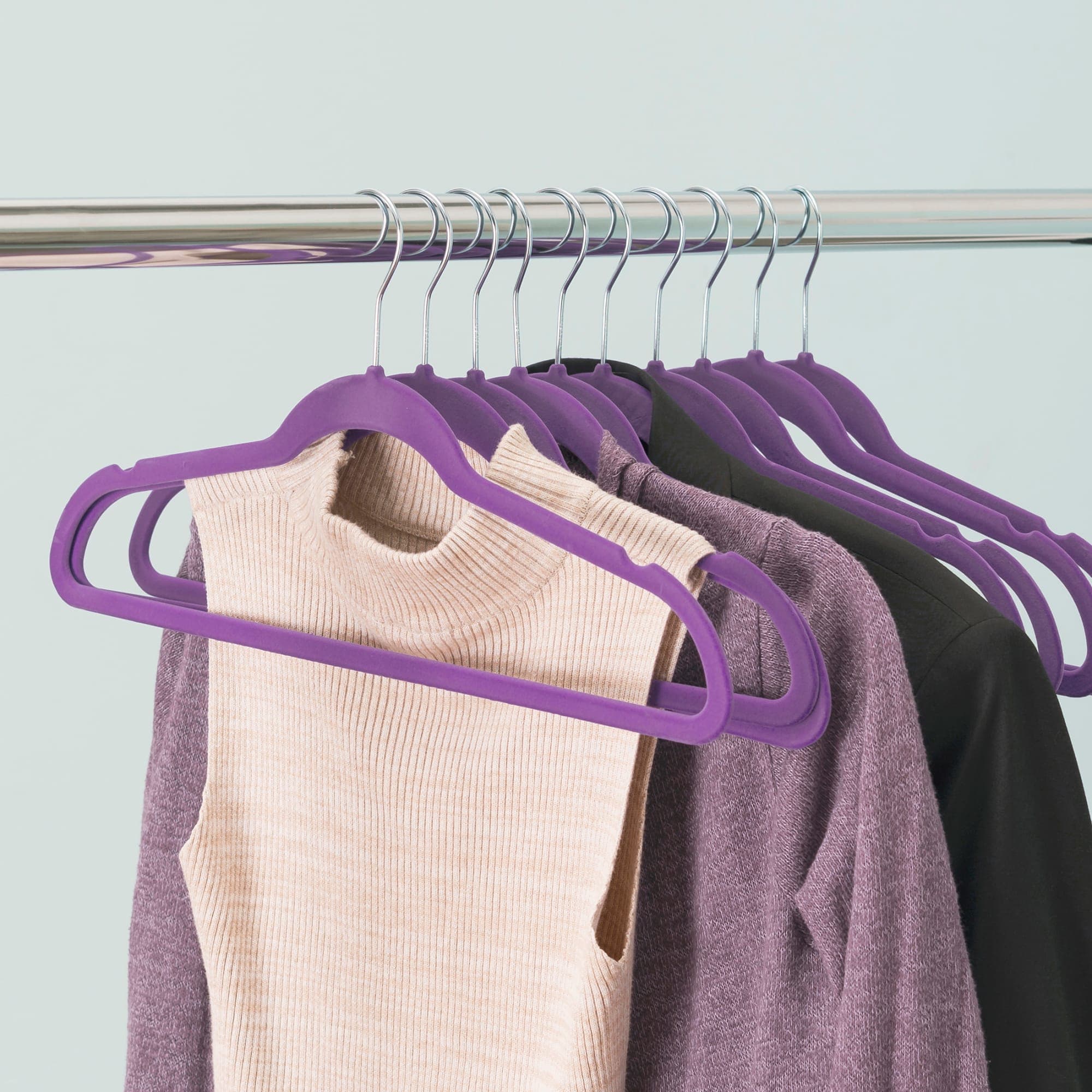 Home Basics Velvet Hangers, (Pack of 10), Purple $4.00 EACH, CASE PACK OF 12