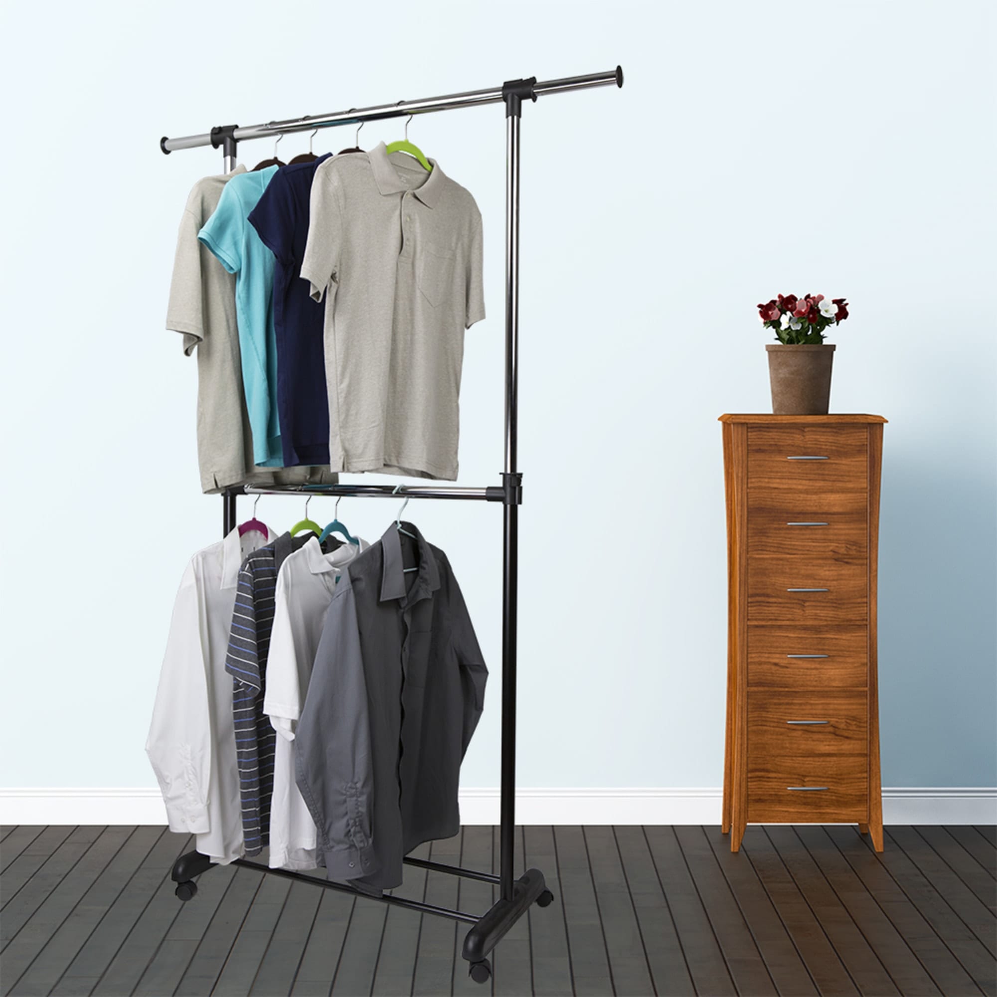 Home Basics 2 Tier Expandable Garment Rack, Black $20.00 EACH, CASE PACK OF 6