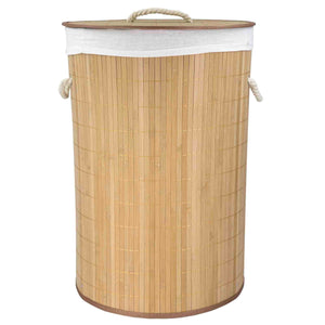 Home Basics Round Foldable Bamboo Hamper, Natural $15.00 EACH, CASE PACK OF 6