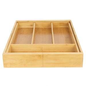 Home Basics Expandable Bamboo Utensil Tray, Natural $20.00 EACH, CASE PACK OF 6