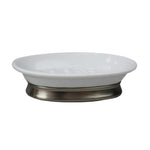 Load image into Gallery viewer, Home Basics Pedestal Soap Dish With Non-Skid Metal Base, White $3.00 EACH, CASE PACK OF 12
