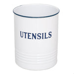 Load image into Gallery viewer, Home Basics Countryside Tin Utensil Holder, White $5.00 EACH, CASE PACK OF 24
