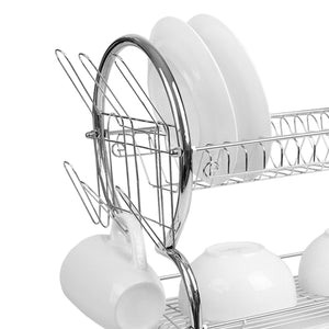 Dish Drying Rack Drainer Cup Plate Holder Cutlery Tray Kitchen Organiser -  Black - Home & Lifestyle > Kitchenware