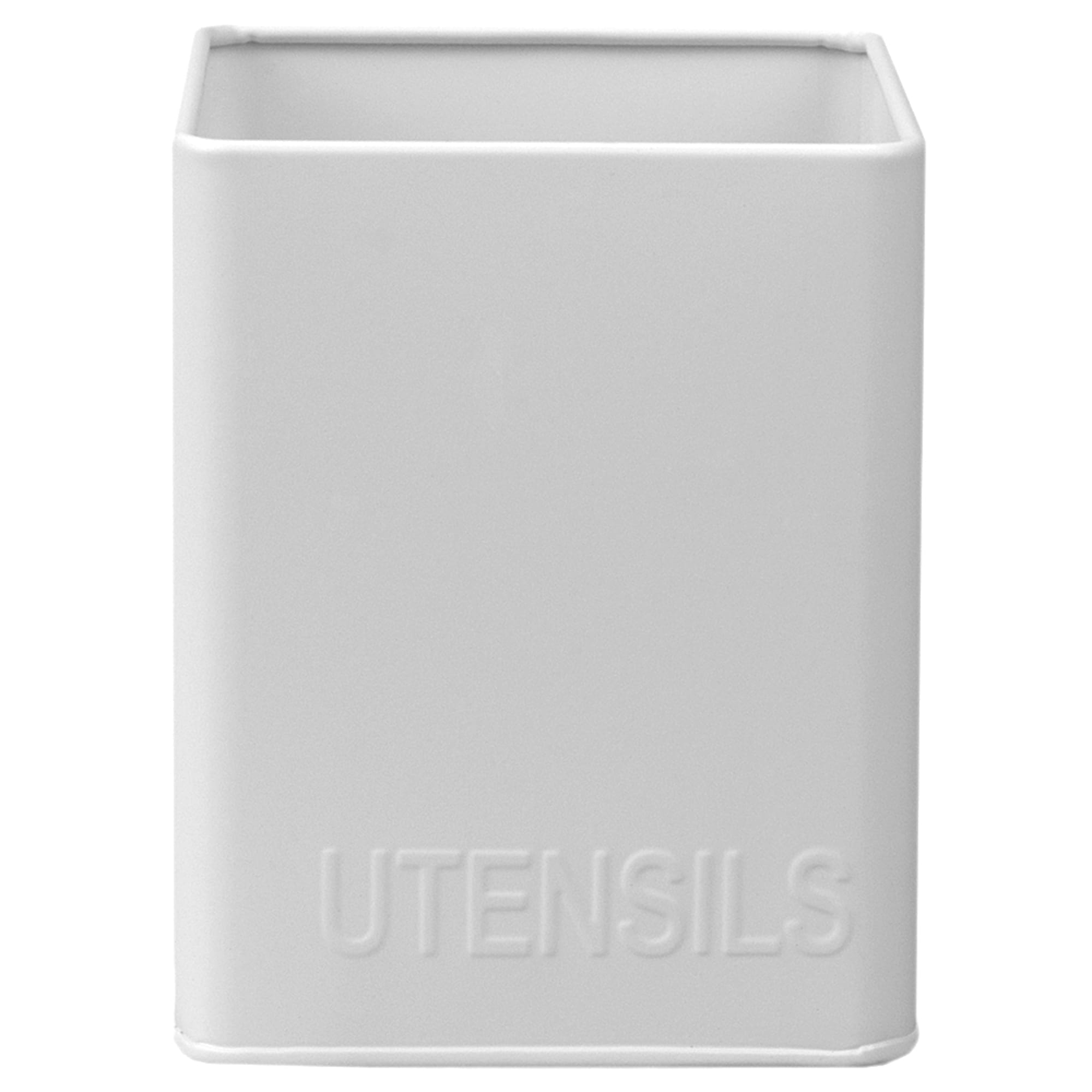Home Basics Tin Utensil Holder, White $3.00 EACH, CASE PACK OF 12