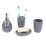 Load image into Gallery viewer, Home Basics 4 Piece Bath Accessory Set, Grey $10.00 EACH, CASE PACK OF 12
