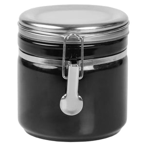 Home Basics 25 oz. Canister with Stainless Steel Top, Black $5.00 EACH, CASE PACK OF 8