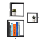 Load image into Gallery viewer, Home Basics 3 Piece MDF Floating Wall Cubes, Black $12.00 EACH, CASE PACK OF 6
