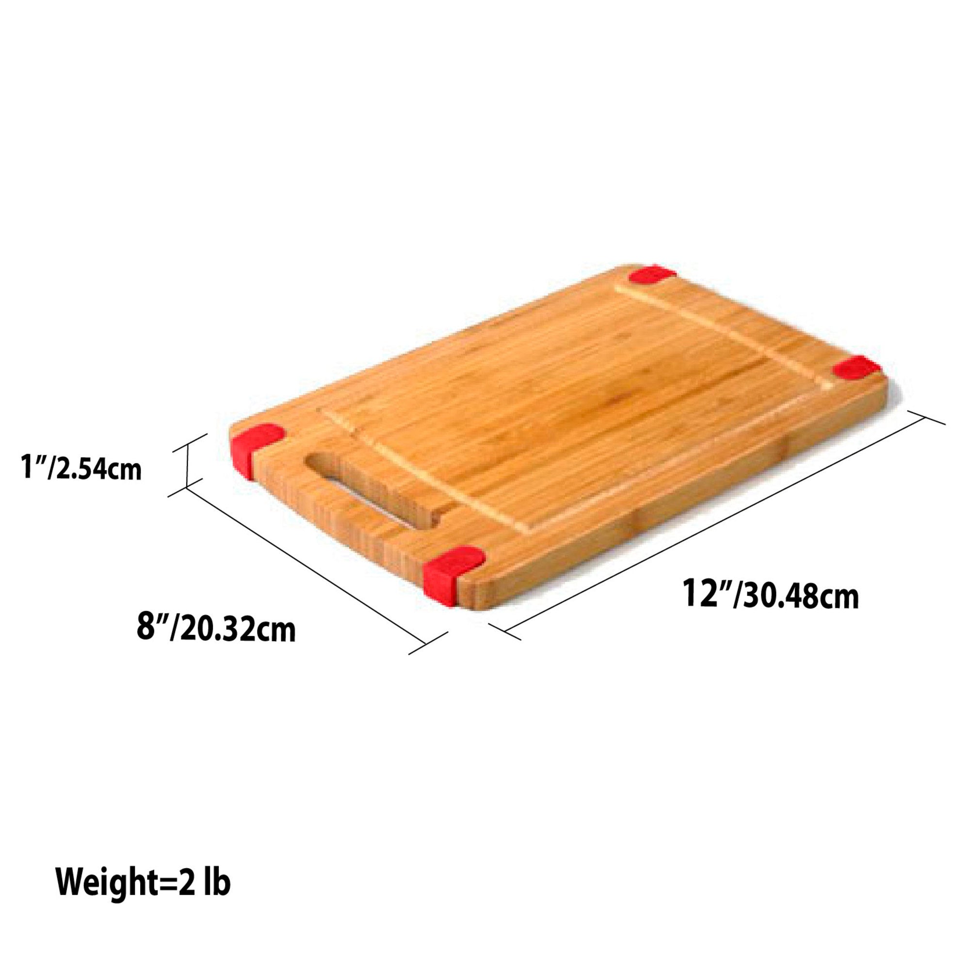 Home Basics 12" x 8" Bamboo Cutting Board - Assorted Colors