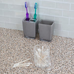 Load image into Gallery viewer, Home Basics Round Plastic Cotton Swab and Ball Holder, Clear $2.00 EACH, CASE PACK OF 12
