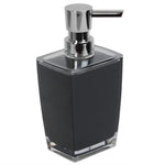 Load image into Gallery viewer, Home Basics Acrylic Plastic 10 oz. Hand Soap Dispenser with Rust-Resistant Brushed Stainless Steel Pump, Black $4.00 EACH, CASE PACK OF 24
