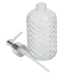 Load image into Gallery viewer, Home Basics Rippled 3 Piece Glass Bath Accessory Set, Clear $6.00 EACH, CASE PACK OF 8
