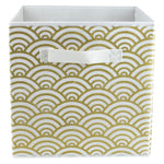 Load image into Gallery viewer, Home Basics Metallic Scallop Collapsible Non-Woven Storage Cube, Gold $3.00 EACH, CASE PACK OF 12
