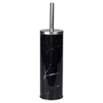 Load image into Gallery viewer, Home Basics Hide-Away Marble Design Toilet Brush Set, Black $4.00 EACH, CASE PACK OF 12
