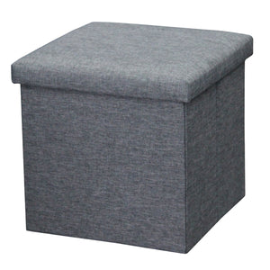 Home Basics Faux Linen Storage Cube, Grey $15.00 EACH, CASE PACK OF 6