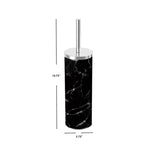 Load image into Gallery viewer, Home Basics Hide-Away Marble Design Toilet Brush Set, Black $4.00 EACH, CASE PACK OF 12
