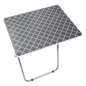 Home Basics Lattice Multi-Purpose Foldable Table, Grey/White $15.00 EACH, CASE PACK OF 6