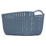 Load image into Gallery viewer, Home Basics 6L Crochet-Designed Plastic Basket, Blue $3.00 EACH, CASE PACK OF 24
