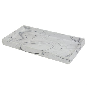 Home Basics Faux Marble Vanity Tray, White $6.00 EACH, CASE PACK OF 8