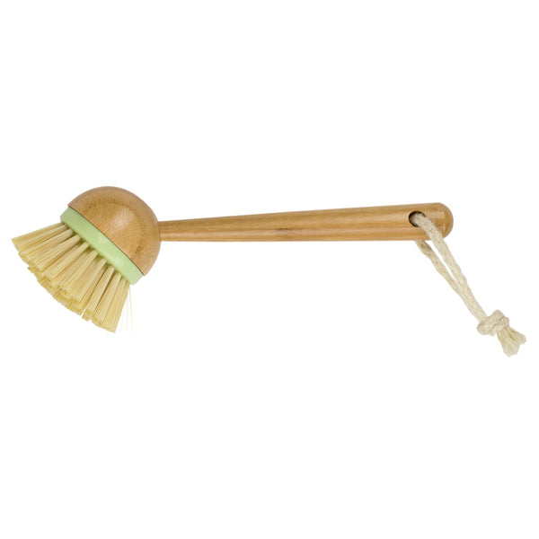 Home Basics Bliss Collection Bamboo Dish Scrubber, Green, CLEANING