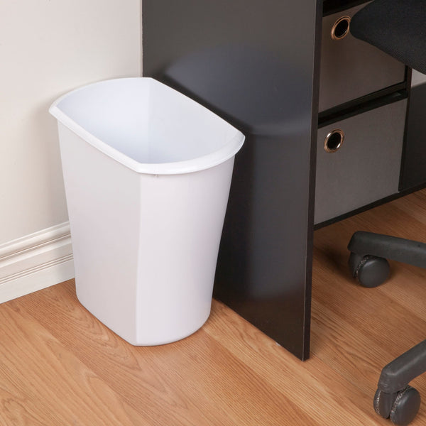 Sterilite White 3-Gallon Rectangular Wastebasket