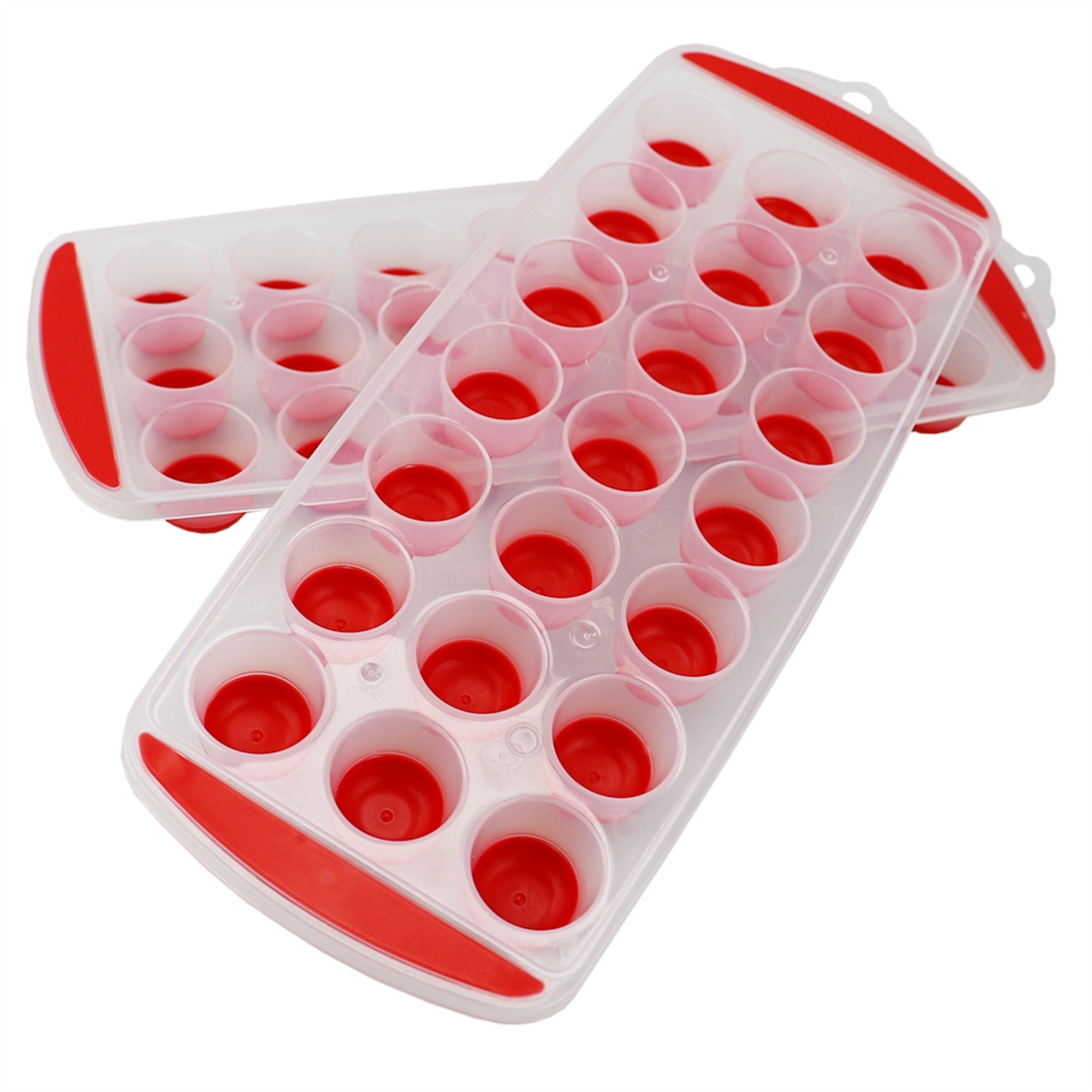 Red Silicone Pop-Out Ice Cube Tray, 2-Pack