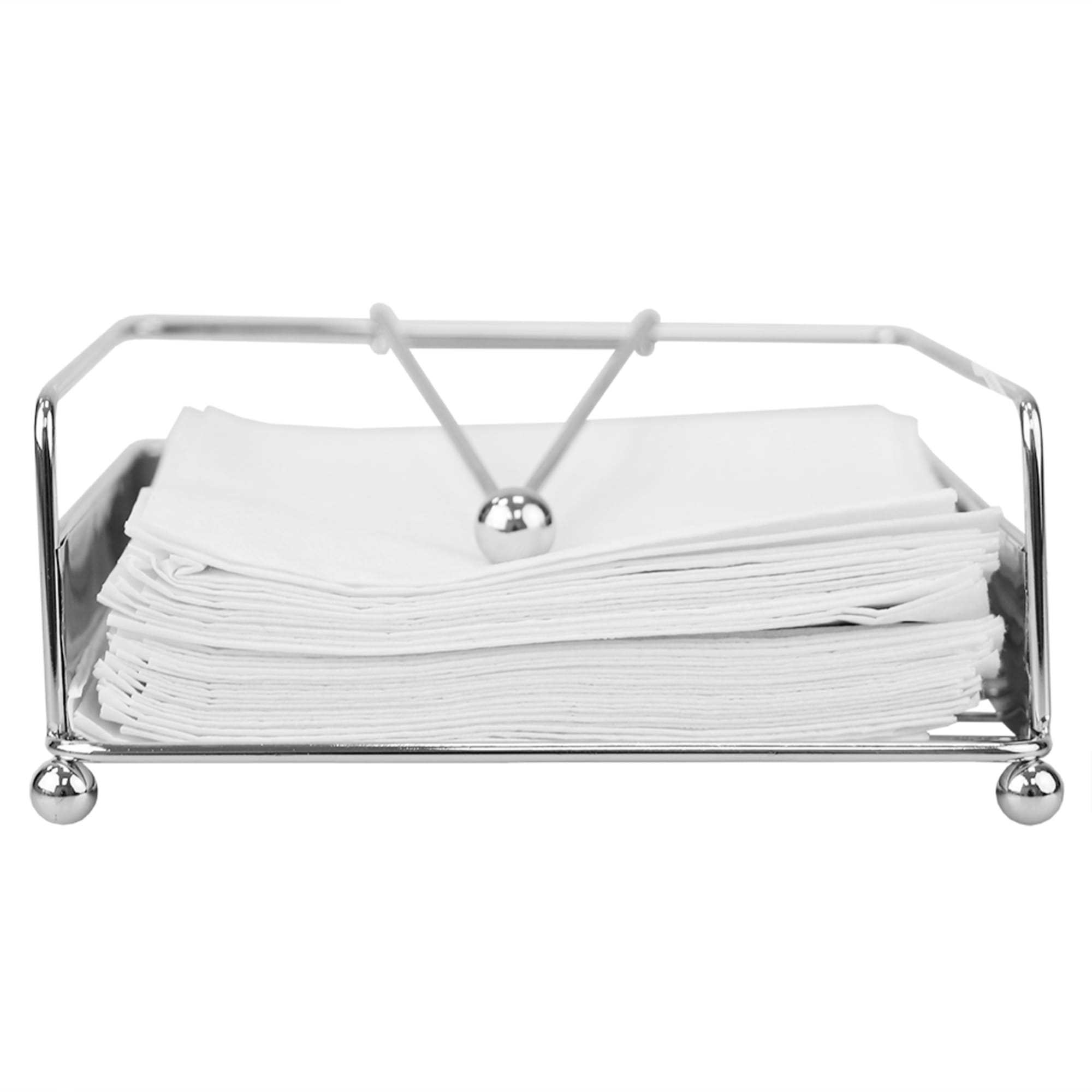 Home Basics Pave Flat Steel Napkin Holder with Weighted Pivoting Arm, Chrome $6.00 EACH, CASE PACK OF 12