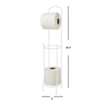 Load image into Gallery viewer, Home Basics Free-Standing Vinyl Coated Steel Dispensing Toilet Paper Holder, White $10.00 EACH, CASE PACK OF 12
