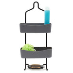 Load image into Gallery viewer, Home Basics 2 Tier Shower Caddy with Plastic Shelves, Grey $12.00 EACH, CASE PACK OF 6
