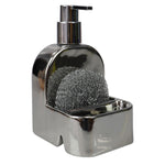 Load image into Gallery viewer, Home Basics 8oz. Ceramic Soap Dispenser with Dual Compartment Sponge Holder $6.00 EACH, CASE PACK OF 12
