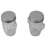Load image into Gallery viewer, Home Basics  Cactus Glass 3 oz. Salt and Pepper Set with Perforated Labeled Stainless Steel Sifter Top, (Set of 2), Clear $2 EACH, CASE PACK OF 24
