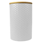 Load image into Gallery viewer, Home Basics Honeycomb 3 Piece Ceramic Canister Set, White $20.00 EACH, CASE PACK OF 3
