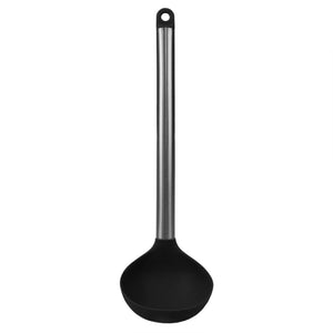 Home Basics Stainless Steel Silicone Ladle, Black $2.00 EACH, CASE PACK OF 24