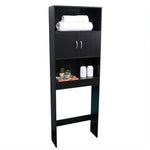 Load image into Gallery viewer, Home Basics  3 Tier Wood Space Saver Over the Toilet Bathroom Shelf  with Open Shelving and Cabinets, Espresso $60.00 EACH, CASE PACK OF 1
