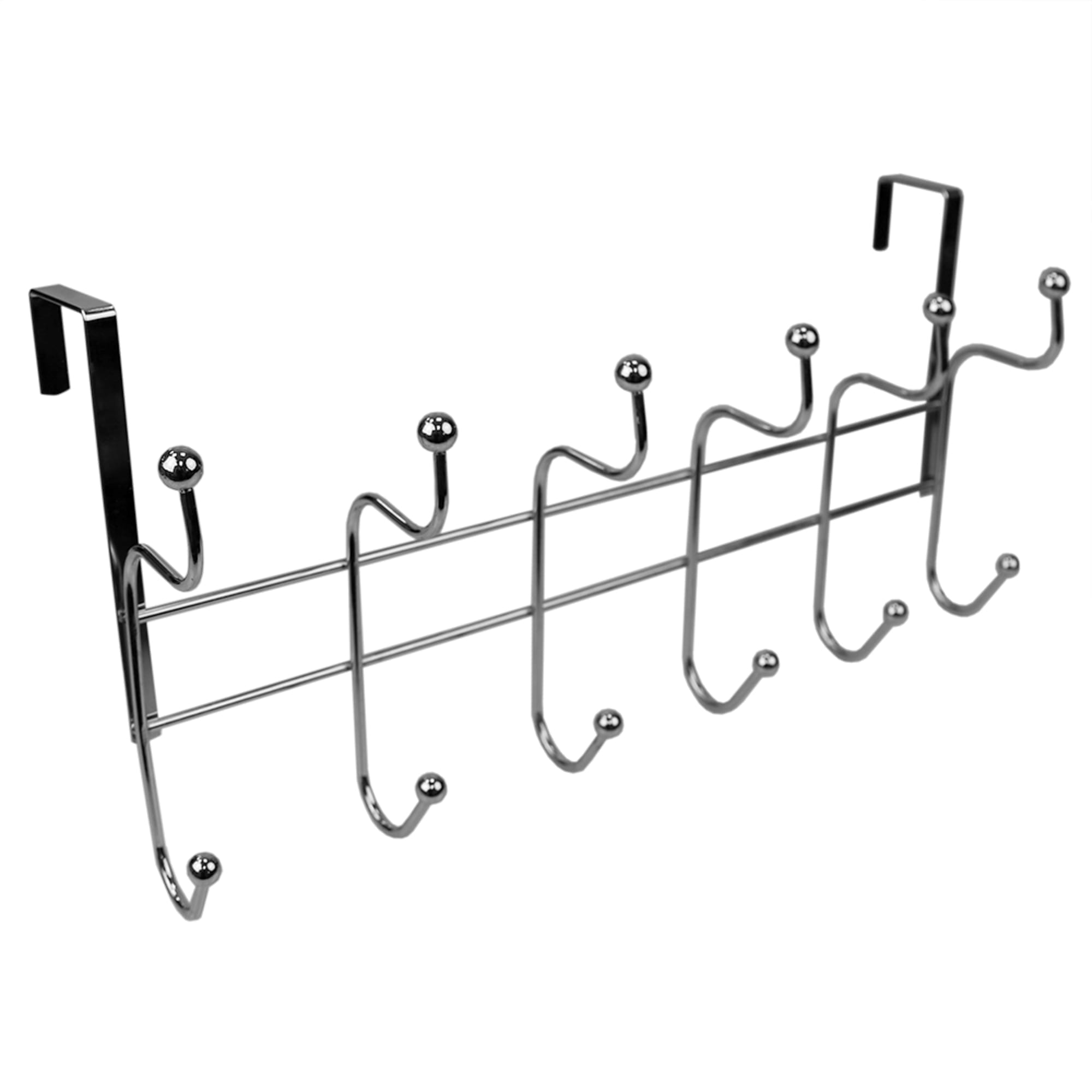 Home Basics Nico 6 Hook Over the Door Hanging Rack, Chrome $6.00 EACH, CASE PACK OF 12