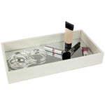 Load image into Gallery viewer, Home Basics Faux Leather Vanity Tray, Ivory $10.00 EACH, CASE PACK OF 6
