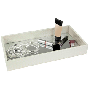 Home Basics Faux Leather Vanity Tray, Ivory $10.00 EACH, CASE PACK OF 6