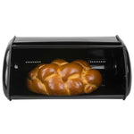 Load image into Gallery viewer, Home Basics Roll Up Lid Metal Bread Box, Black $20.00 EACH, CASE PACK OF 6
