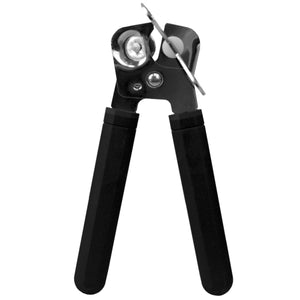 Home Basics Stainless Steel Manual Handheld Can Opener with Long Smooth Grip Rubber Handles, Black $2.00 EACH, CASE PACK OF 24
