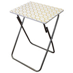 Load image into Gallery viewer, Home Basics Metallic Multi-Purpose Foldable Table, Gold $15.00 EACH, CASE PACK OF 6
