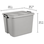 Load image into Gallery viewer, Sterilite 20 Gallon Latch Tote, Grey $20.00 EACH, CASE PACK OF 6
