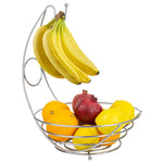Load image into Gallery viewer, Home Basics Simplicity Collection Fruit Bowl with Banana Tree, Satin Chrome $8.00 EACH, CASE PACK OF 12
